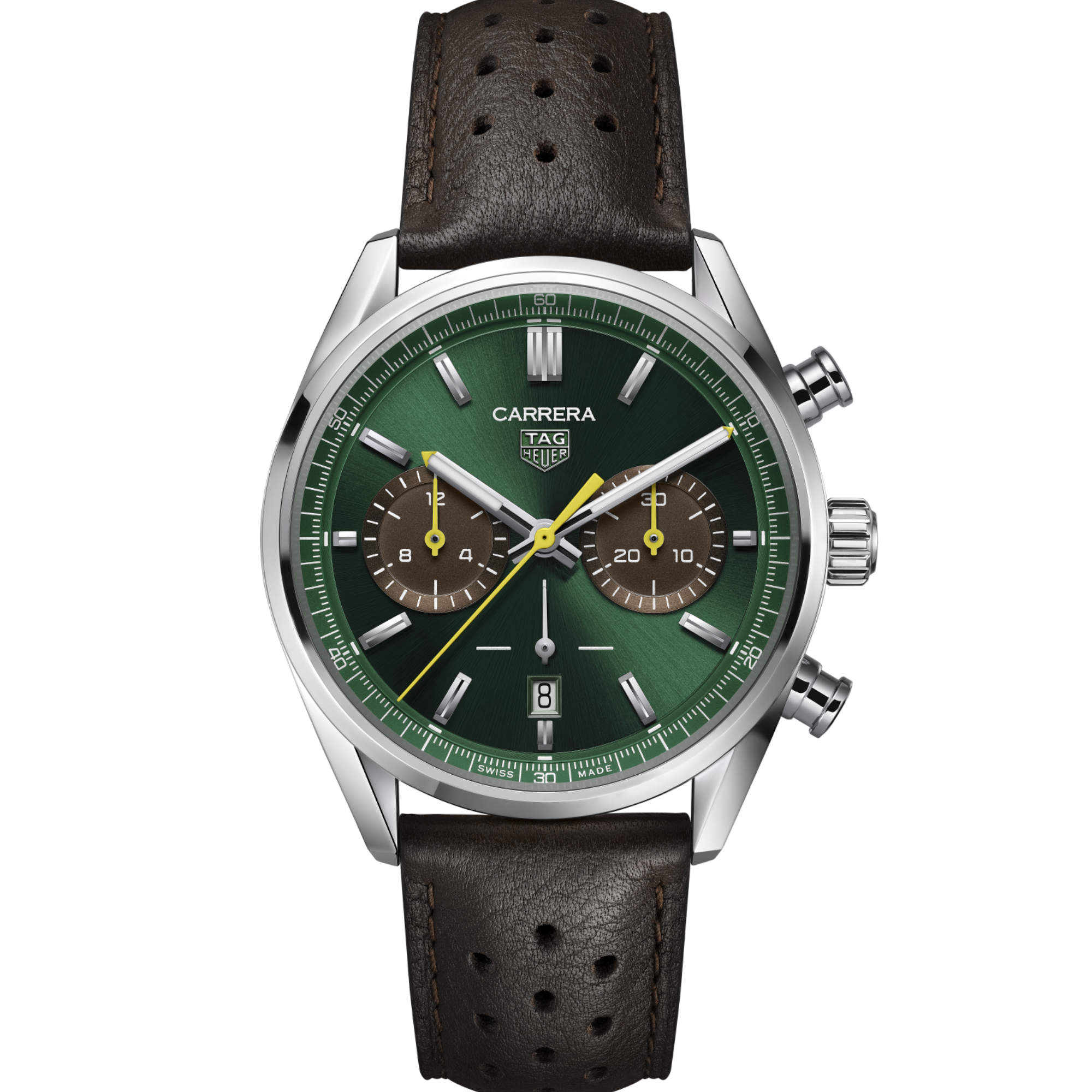 Tag heuer chronograph leather strap outlet