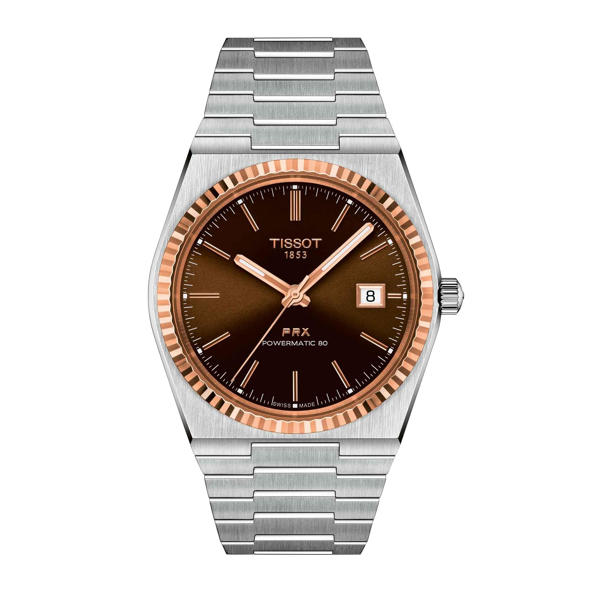 Tissot PRX Powermatic 80 Stahl 18K Gold