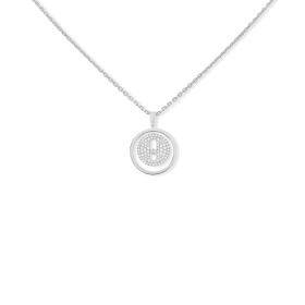 Weißgold, Halsschmuck, Messika Lucky Move PM Pavé Collier 07397-WG