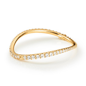 Gelbgold, Armschmuck, Ole Lynggaard Copenhagen Love Bands Armreif, geschwungen A3168-401