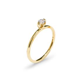 Gelbgold, Ringe, Niessing Princess C Ring N381960-0.14ct-gloss-cy