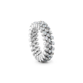 Weißgold, Ringe, Serafino Consoli Brevetto Multi-Size Ring RMS 3F2 WG WD