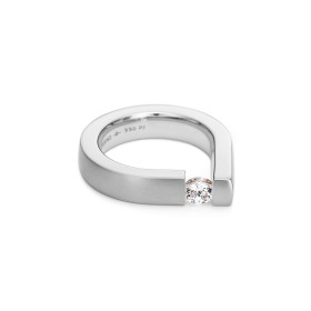 Platin, Ringe, Niessing Spannring Bauhaus N351919-0.4ct-gvs2-pt