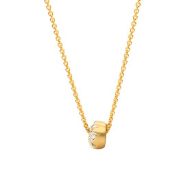         Gelbgold, Halsschmuck, Schmuckwerk Alpen Anhänger mit Halskette GH1015-GG