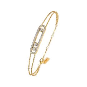 Armschmuck, Gelbgold, Messika Move Classique Pavé Armband 03995-YG