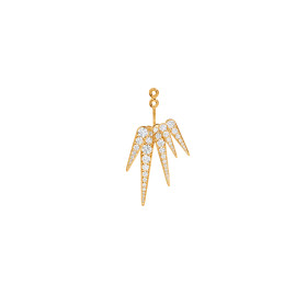         Gelbgold, Ohrringe, Ole Lynggaard Copenhagen Funky Stars 5-Zackiger Einhänger A3099-401