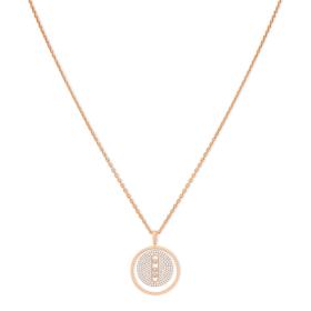 Halsschmuck, Roségold, Messika Lucky Move MM Pavé Collier 07395-PG