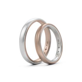 Roségold, Ringe, Niessing Tango Trauringe N181030-3mm-nature-pt-rw