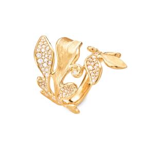 Gelbgold, Ringe, Ole Lynggaard Copenhagen Forest-Pavé-Ring A3095-402