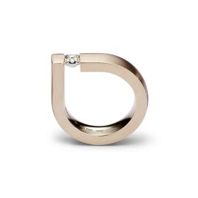 Roségold, Ringe, Niessing Spannring Bauhaus N351919-4.8mm-0.4ct-satin-rw