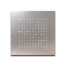 Qlocktwo FRONTCOVER EARTH 45 STAINLESS STEEL FCDESS