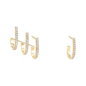 Gelbgold, Ohrringe, Messika Gatsby Multi-Créoles 06503-YG