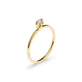 Gelbgold, Ringe, Niessing Princess C Ring N381960-0.08ct-gloss-cy