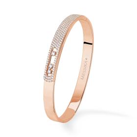 Armschmuck, Roségold, Messika Bangle Move Noa Pavée Armspange 06371-PG