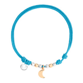         Roségold &amp; Silber, Armschmuck, DoDo Kordelarmband Mond DBC4006-PADMO-TU09A