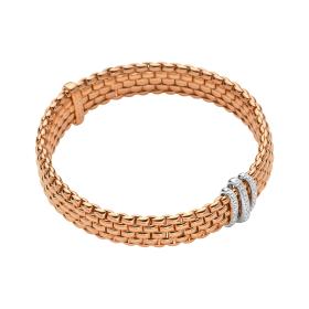 Armschmuck, Roségold, FOPE Flex'it Panorama Armband mit Pavébesatz 58704BX_PB_R_BBB_0XS