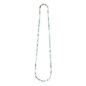         Halsschmuck, Ole Lynggaard Copenhagen Farbsteinkette in türkisfarbenem Motiv 90 cm ohne Verschluss D9985-001