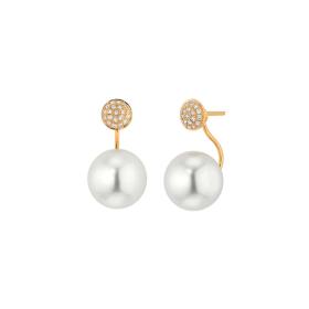 Rosé vergoldet, Ohrringe, Gellner MODERN CLASSICS Ohrstecker mit Einhänger 5-24121-06