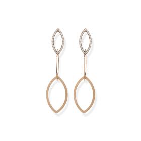 Roségold, Ohrringe, Niessing Quinta Navette Ohrhänger N364918-80mm-66br-rw