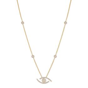Gelbgold, Halsschmuck, Messika Lange Lucky Eye Halskette 11570-YG