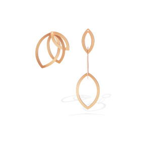 Rotgold, Ohrringe, Niessing Quinta Navette Ohrhänger N224018-53.5mm-cr