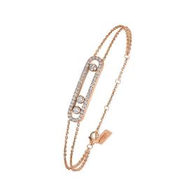 Armschmuck, Roségold, Messika Move Classique Pavé Armband 03995-PG