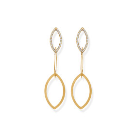 Gelbgold, Ohrringe, Niessing Quinta Navette Ohrhänger N364918-80mm-cy