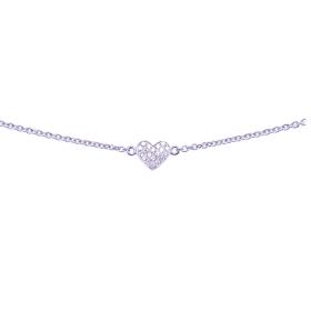 Platin, Armschmuck, Juwelier Michels LOVE Armband Herz Brillant LB-H-SEL-PT