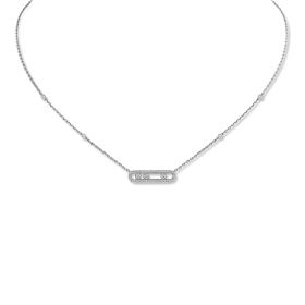 Weißgold, Halsschmuck, Messika Move Classique Baby Pavé Halskette 04322-WG