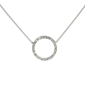 Weißgold, Halsschmuck, Schmuckwerk Alpen Anhänger mit Halskette, Ref: GH105-WG