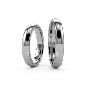 Niessing Art Déco konvex Trauringe N351567-4mm-gloss-pt
