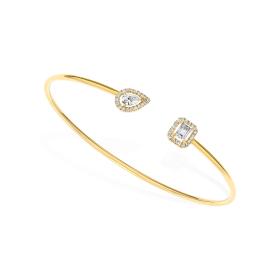 Gelbgold, Armschmuck, Messika Jonc Flex My Twin Toi & Moi X2 Armreif 07222-YG