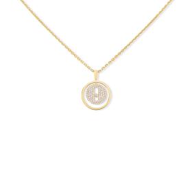 Halsschmuck, Gelbgold, Messika Lucky Move PM Pavé Collier 07397-YG