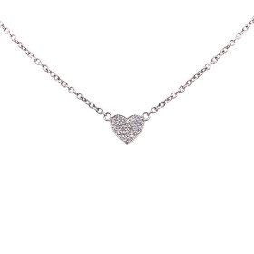 Platin, Halsschmuck, Juwelier Michels LOVE Collier Herz Brillant, Ref: LC-H-SEL-PT