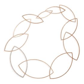 Roségold, Halsschmuck, Niessing Spitzbogenkette Halskette N363967-rw