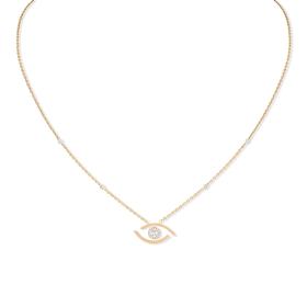 Gelbgold, Halsschmuck, Messika Lucky Eye Halskette 07524-YG