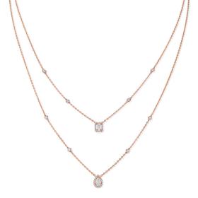 Halsschmuck, Roségold, Messika My Twin 2 Rows Collier 06506-PG