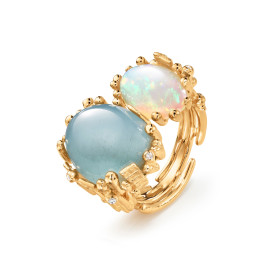 Gelbgold, Ringe, Ole Lynggaard Copenhagen BoHo Doppelring, Ref: A2922-403