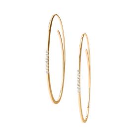 Gelbgold, Ohrringe, Niessing Linear Brillant Creolen  N364912-7br-cy