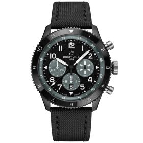 Herrenuhr, Breitling Classic AVI Chronograph GMT 46 Mosquito Night Fighter SB04451A1B1X1