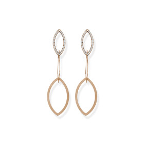         Roségold, Ohrringe, Niessing Quinta Navette Ohrhänger N364918-80mm-rw