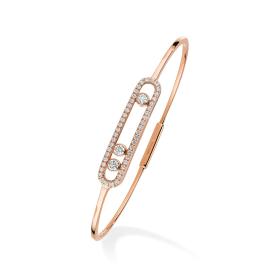 Armschmuck, Roségold, Messika Move Classique Pavé Thin Armreif 05032-PG