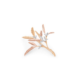 Gelbgold, Accessoires/Sonstiges, Ole Lynggaard Copenhagen Leaves Brosche Klein A3084-401