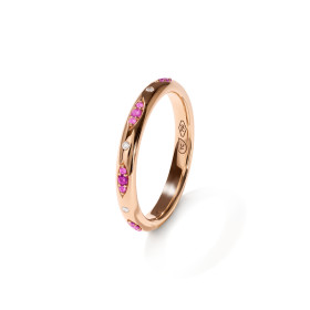         Roségold, Ringe, Tamara Comolli GYPSY Bandring Pavé 'Blush' R-Gyp-B-BluP-rg
