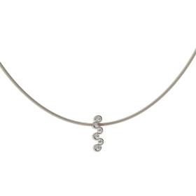 Weißgold, Halsschmuck, Niessing Diamond Wave Anhänger  N373966-fg