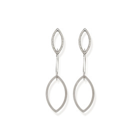         Weißgold, Ohrringe, Niessing Quinta Navette Ohrhänger N364918-80mm-fg