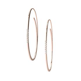Roségold, Ohrringe, Niessing Linear Brillant Creolen  N364912-7br-rw