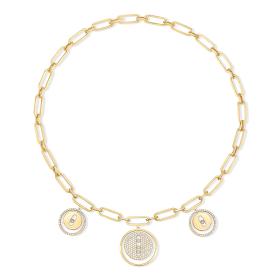Gelbgold, Halsschmuck, Messika Lucky Move Charms Choker Kette 11972-YG