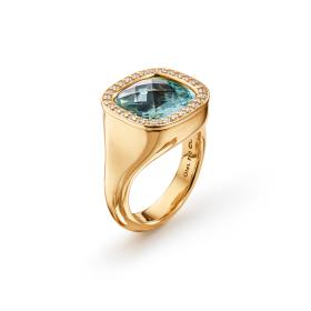 Gelbgold, Ringe, Ole Lynggaard Copenhagen Cushion Ring A2840-407