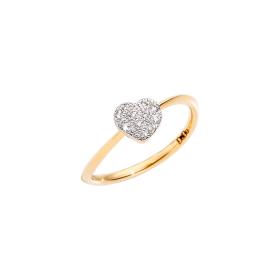 Gelbgold, Ringe, DoDo Ring Mini-Herz „Precious“ DAC0003-HEARX-DB0OG